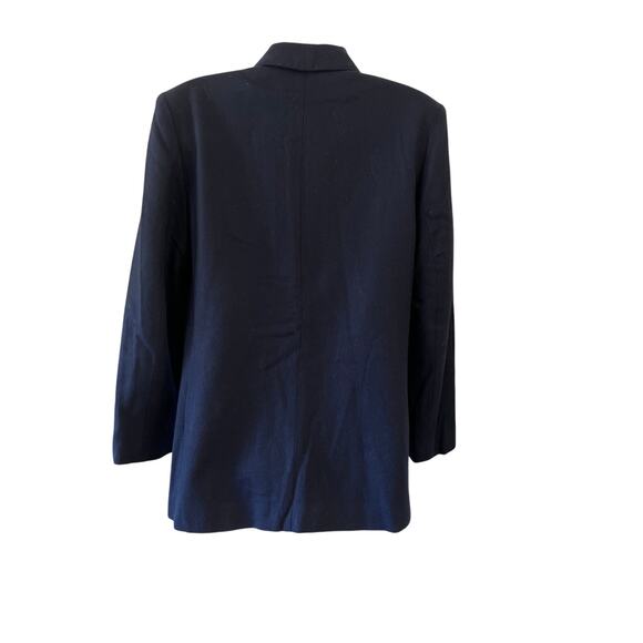Vintage Herman Geist Size 8 Navy Blue Wool Blazer Preppy Classic - Picture 5 of 10